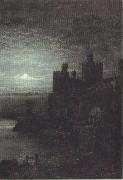 Arthur e.grimshaw Conway Castle,Moonrise (mk37) oil